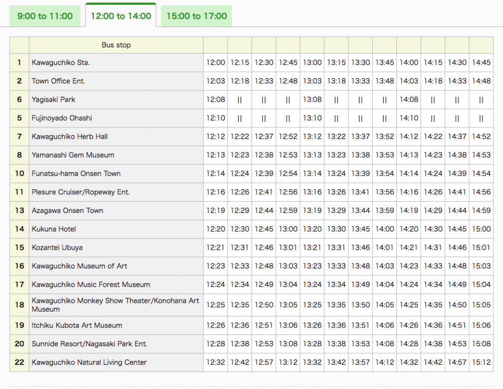 Japan Trip -- timetable-retrobus2